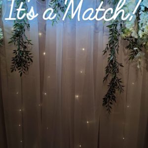 Napis, ledon "It's a Match"